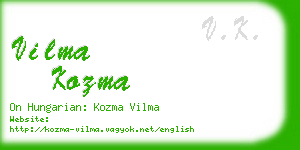 vilma kozma business card